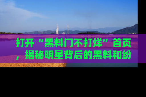 打开“黑料门不打烊”首页，揭秘明星背后的黑料和纷争真相！