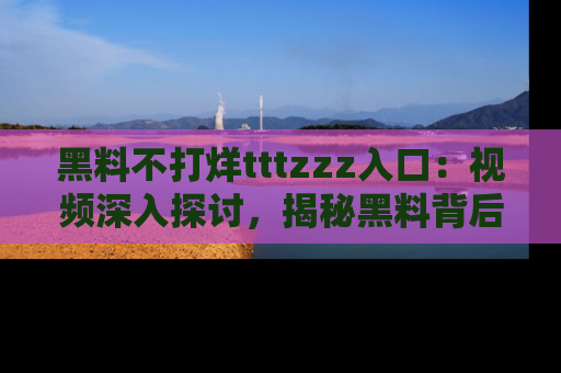 黑料不打烊tttzzz入口：视频深入探讨，揭秘黑料背后的人和事