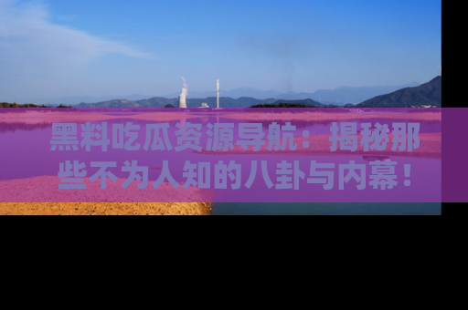 黑料吃瓜资源导航：揭秘那些不为人知的八卦与内幕！