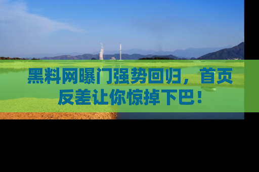 黑料网曝门强势回归，首页反差让你惊掉下巴！