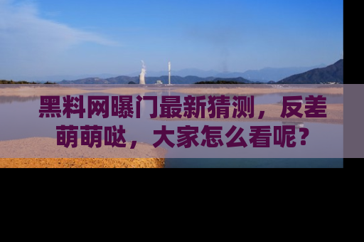 黑料网曝门最新猜测，反差萌萌哒，大家怎么看呢？