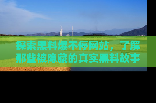 探索黑料爆不停网站，了解那些被隐藏的真实黑料故事
